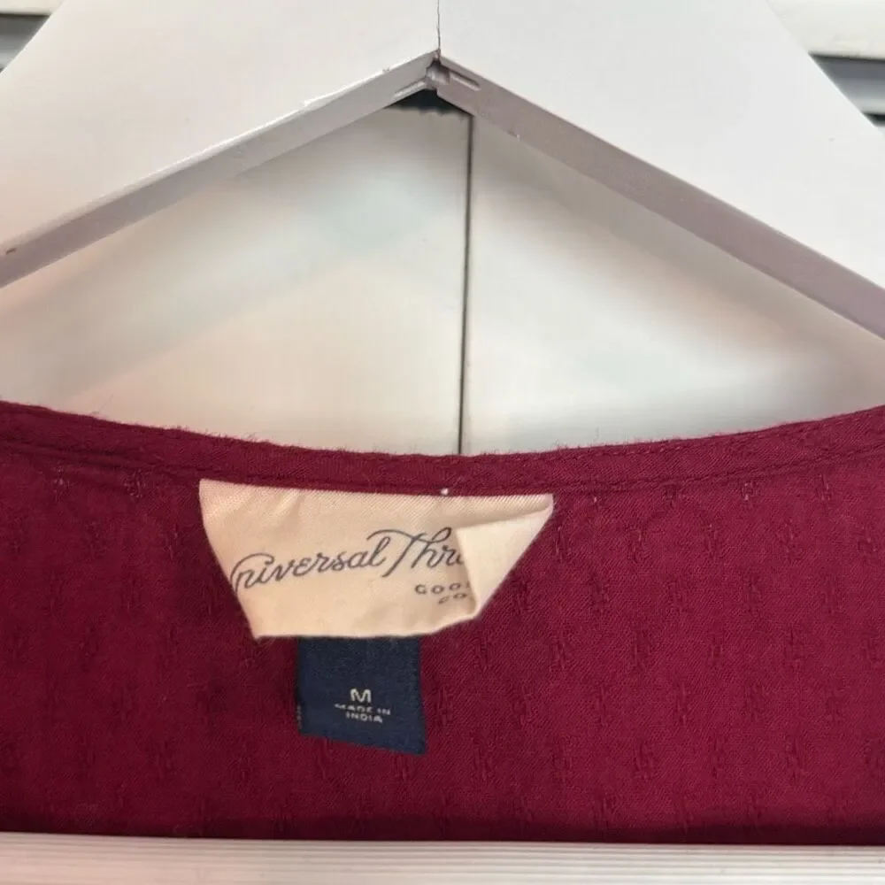 Universal Thread pink smocked ruffled midi dress size M - Picture 6 of 12